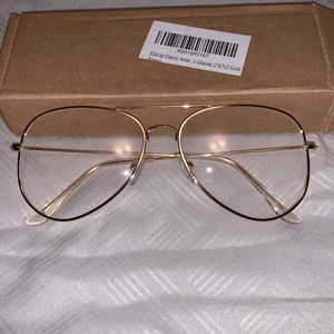 Non-prescription clear aviator glasses